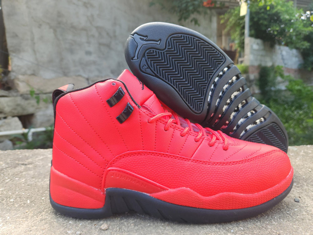 Air Jordan 12 Retro Red & Black High-Top Sneakers