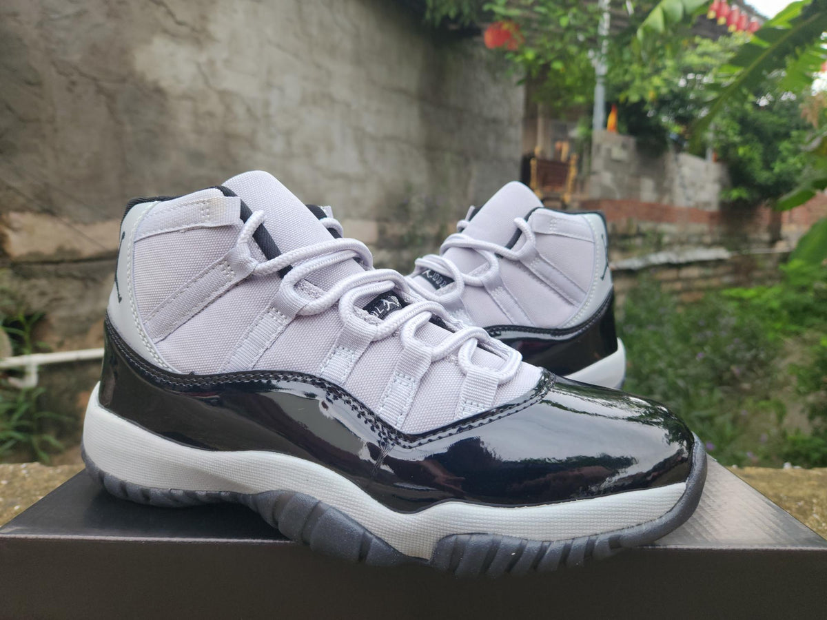 Air Jordan 11 Grey & Black High-Top Sneakers