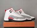 Air Jordan 12 Retro White & Varsity Red Elephant Print Sneakers