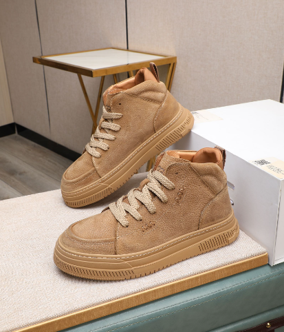 UGG Tan High-Top Lace-Up Shoes