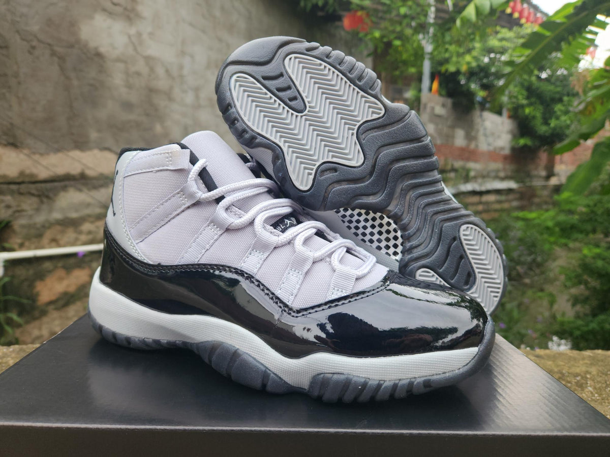 Air Jordan 11 Grey & Black High-Top Sneakers