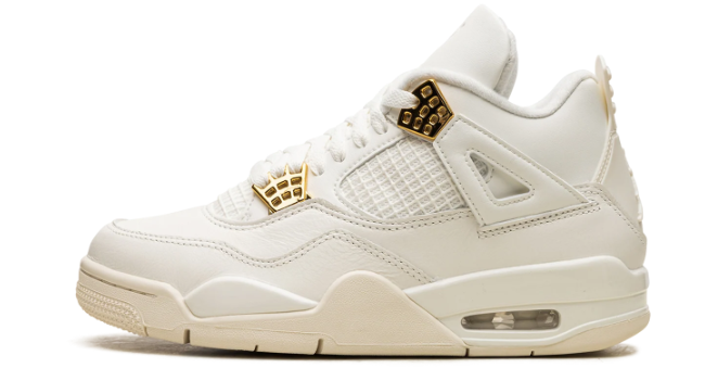 Air Jordan 4 WMNS 'Sail' – Cream & Gold Accents