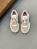 AMIRI White & Blush Pink Low-Top Sneakers