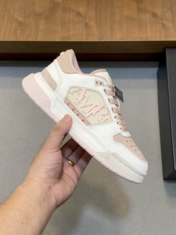 AMIRI White & Blush Pink Low-Top Sneakers