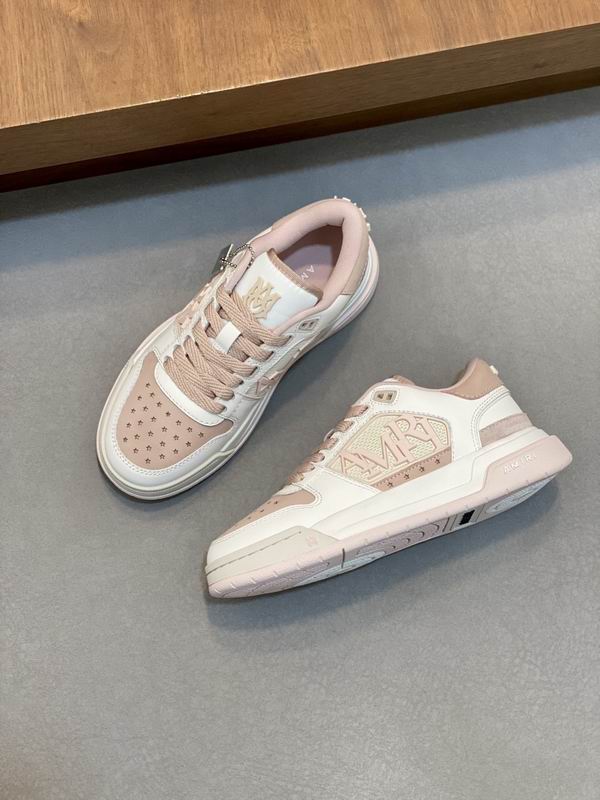 AMIRI White & Blush Pink Low-Top Sneakers