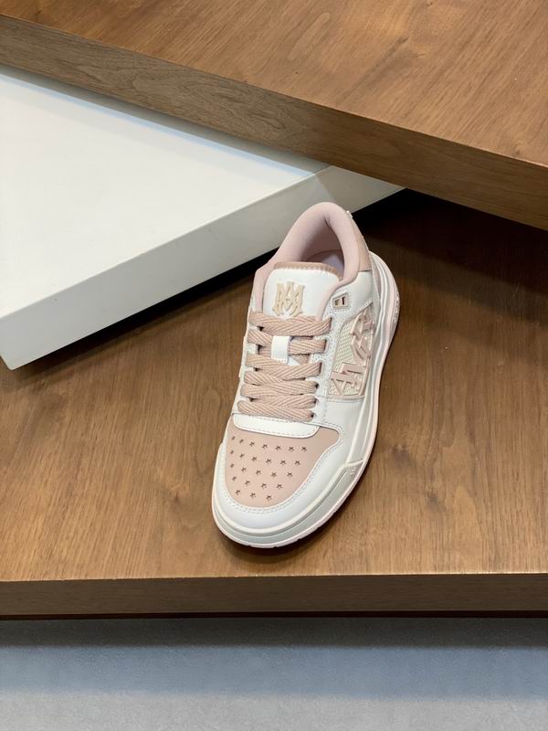 AMIRI White & Blush Pink Low-Top Sneakers