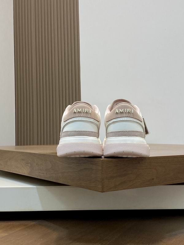 AMIRI White & Blush Pink Low-Top Sneakers