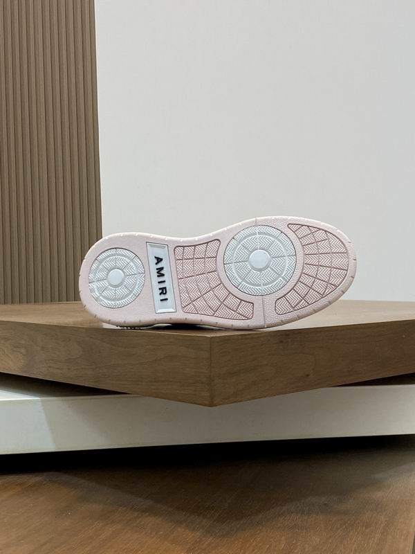 AMIRI White & Blush Pink Low-Top Sneakers
