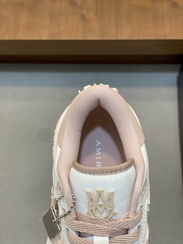 AMIRI White & Blush Pink Low-Top Sneakers