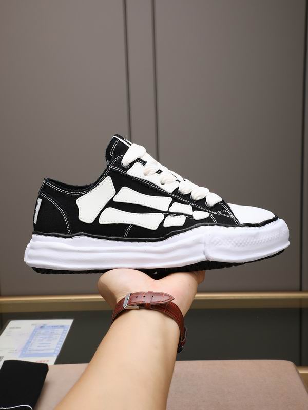 AMIRI Black & White Skeleton Low-Top Sneakers