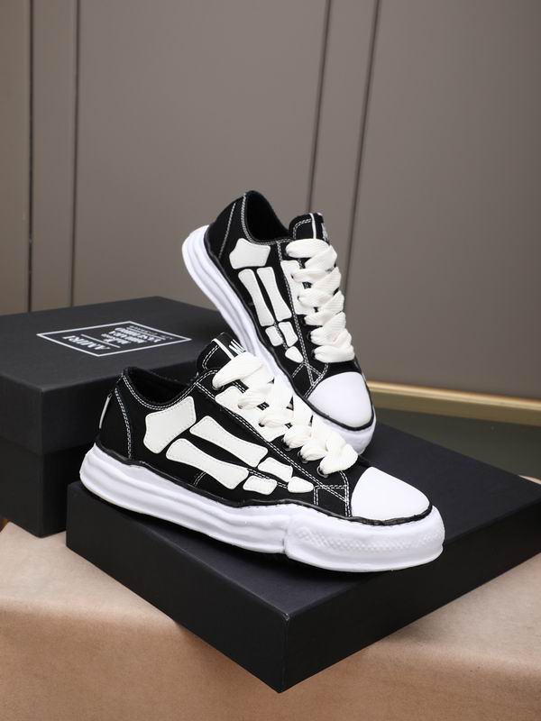 AMIRI Black & White Skeleton Low-Top Sneakers