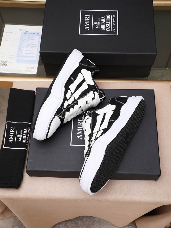 AMIRI Black & White Skeleton Low-Top Sneakers