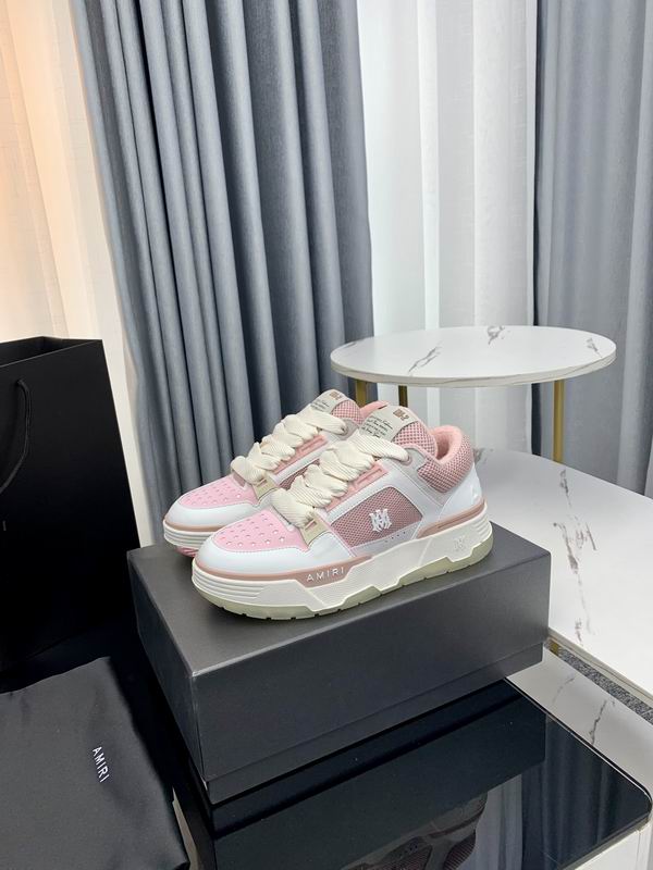 AMIRI White & Pink Chunky Low-Top Sneakers