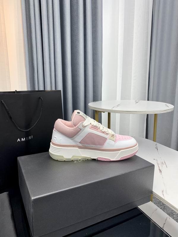 AMIRI White & Pink Chunky Low-Top Sneakers