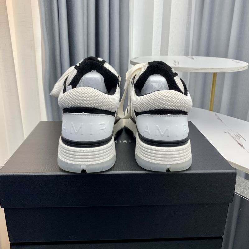 AMIRI White & Black Chunky Sneakers with Wide Laces