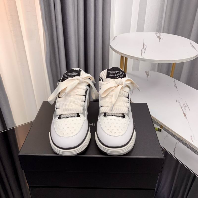 AMIRI White & Black Chunky Sneakers with Wide Laces