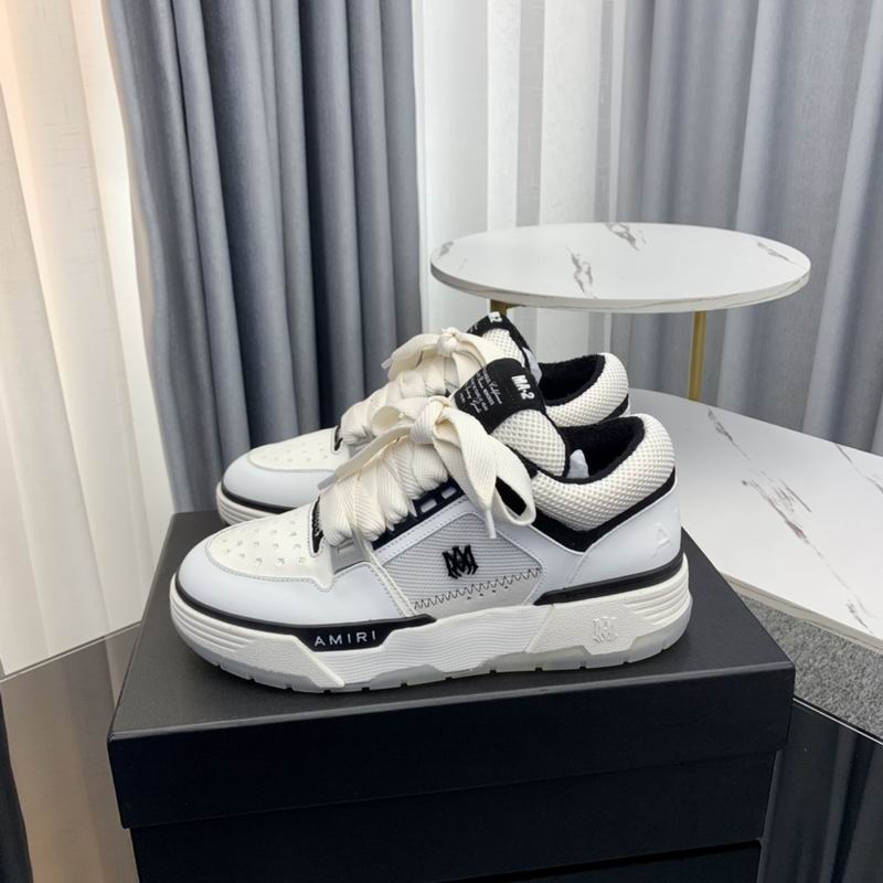 AMIRI White & Black Chunky Sneakers with Wide Laces