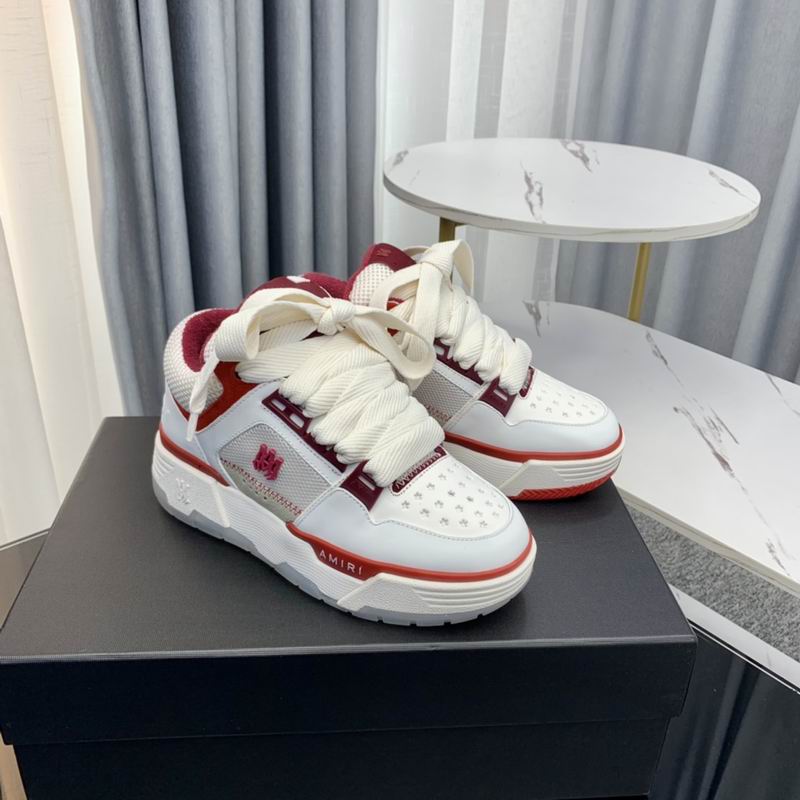 AMIRI White & Red Chunky Low-Top Sneakers