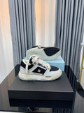 AMIRI Black & White Chunky Sneakers with Cream Laces