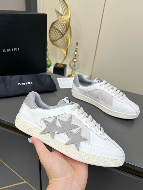 AMIRI White & Grey Triple Star Low-Top Sneakers