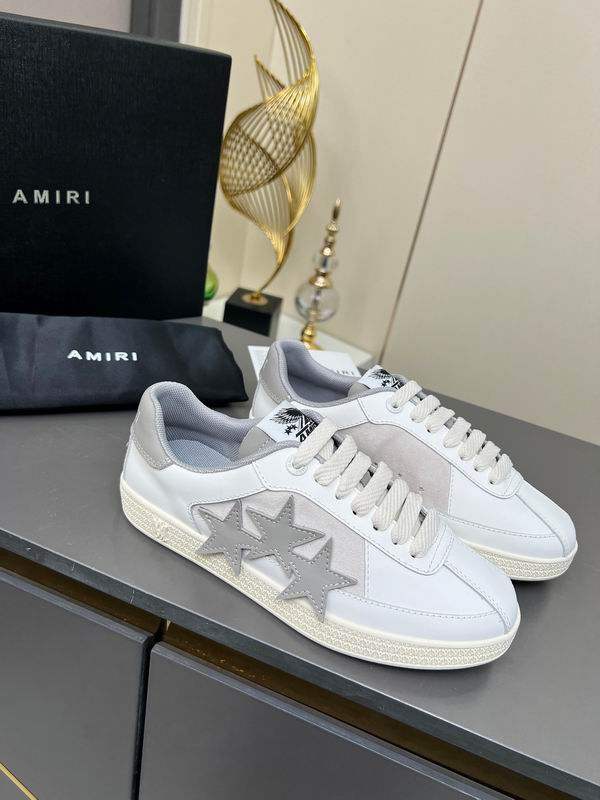 AMIRI White & Grey Triple Star Low-Top Sneakers