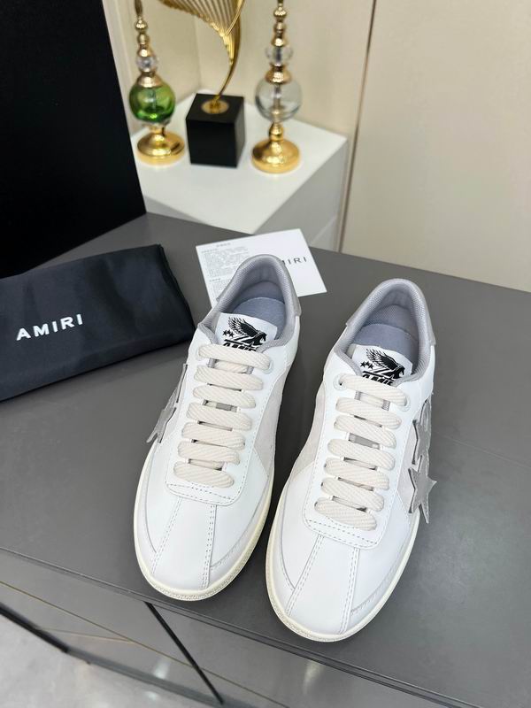 AMIRI White & Grey Triple Star Low-Top Sneakers
