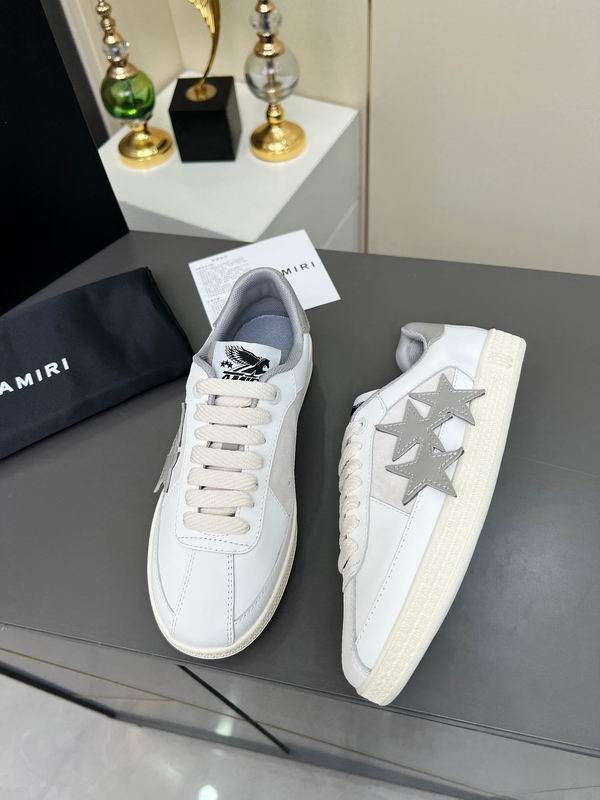 AMIRI White & Grey Triple Star Low-Top Sneakers