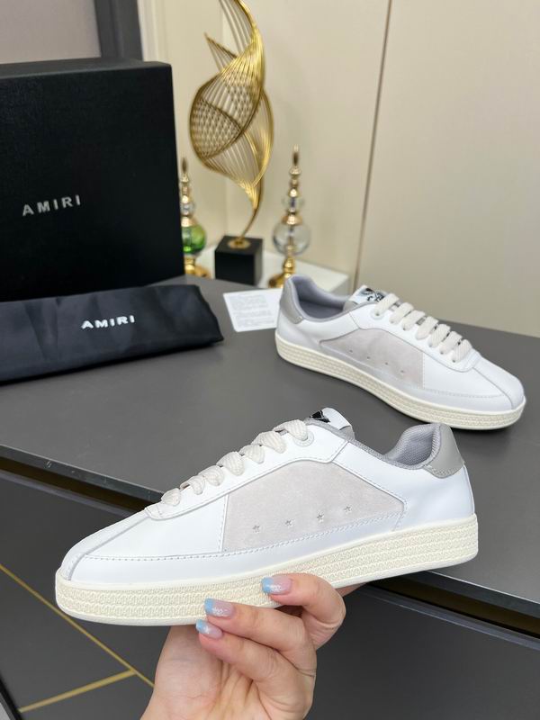 AMIRI White & Grey Triple Star Low-Top Sneakers