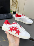AMIRI White & Red Triple Star Low-Top Sneakers