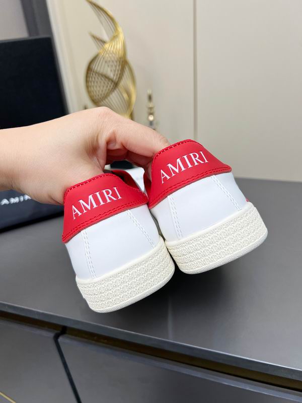 AMIRI White & Red Triple Star Low-Top Sneakers