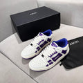 AMIRI White & Purple Skeleton Low-Top Sneakers