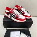 AMIRI Red, Black & White Skeleton Low-Top Sneakers