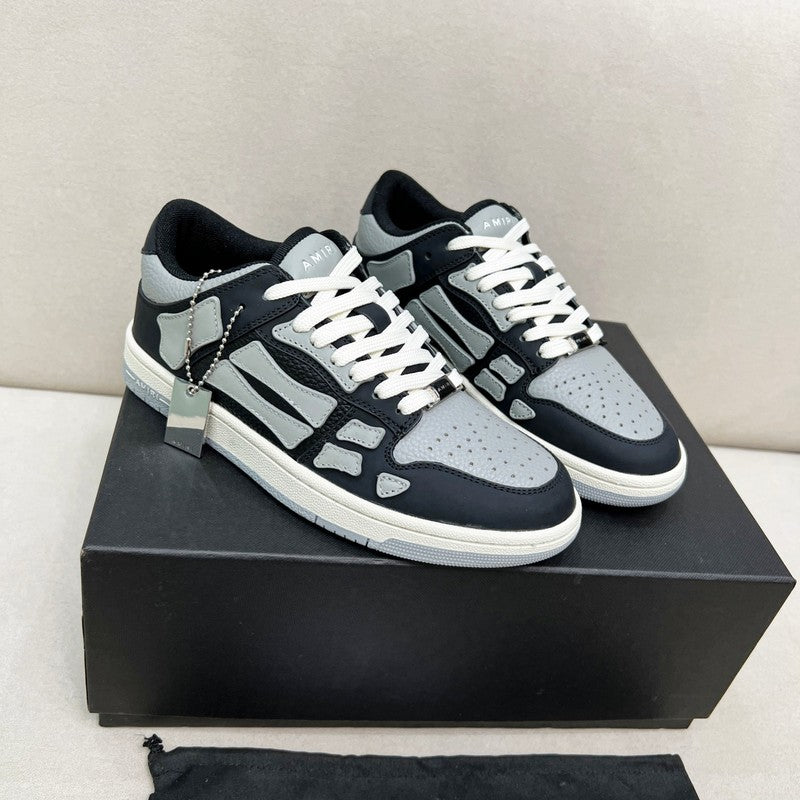AMIRI Black & Gray Skeleton Low-Top Sneakers