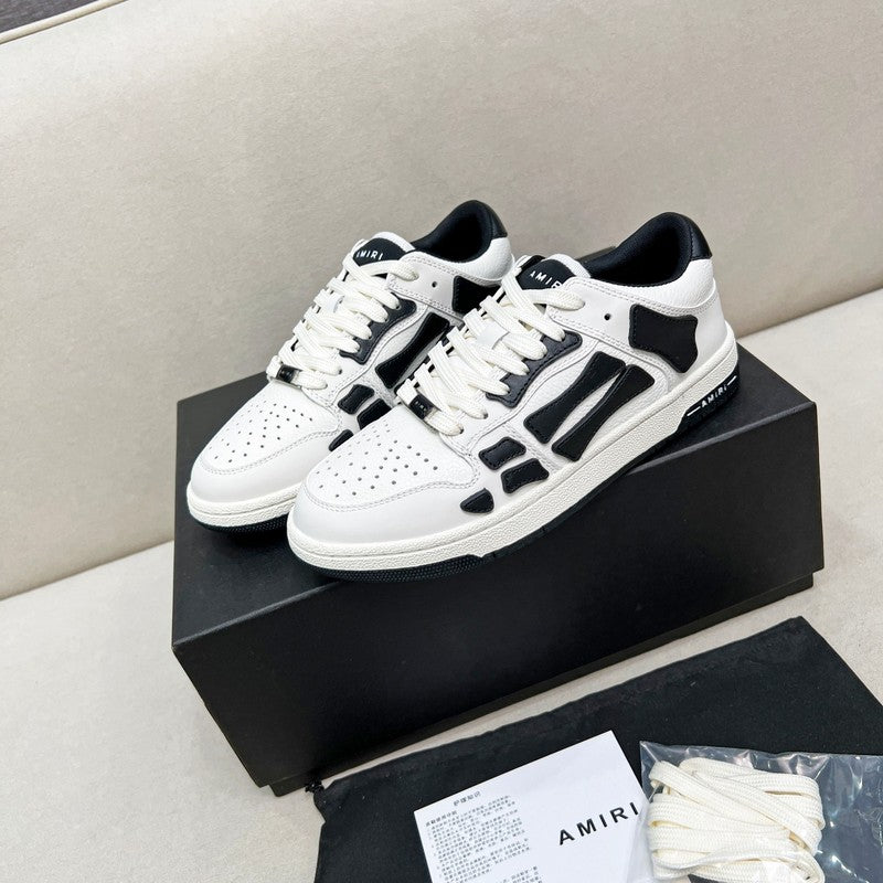 AMIRI White & Black Skeleton Low-Top Sneakers