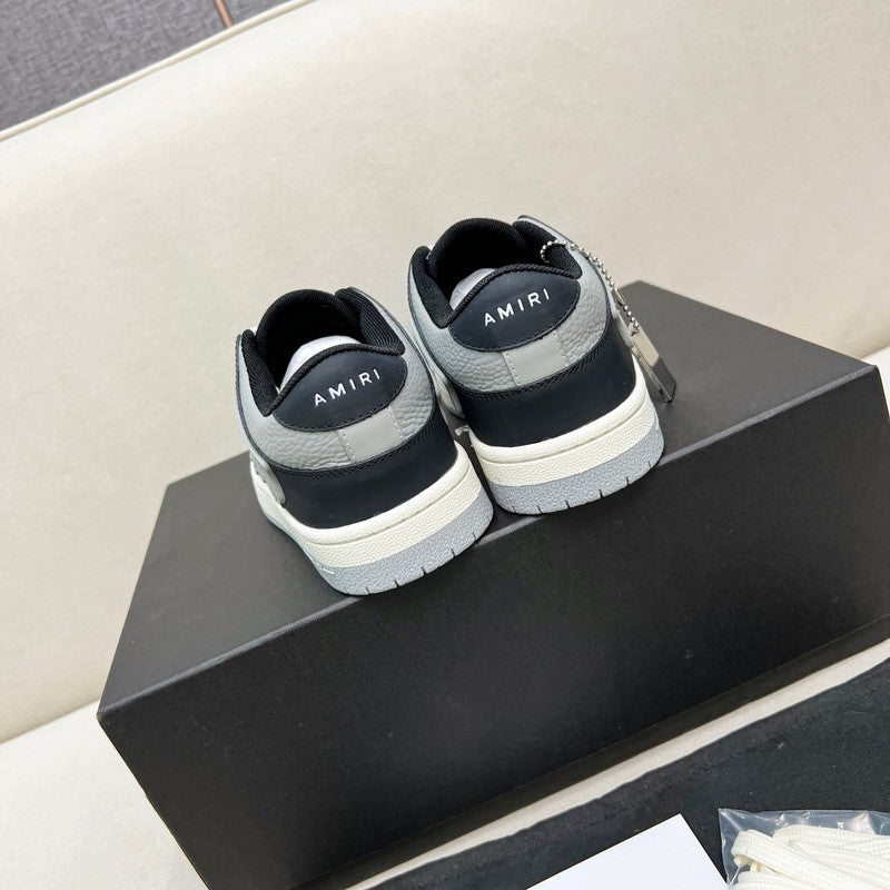 AMIRI Black & Gray Skeleton Low-Top Sneakers