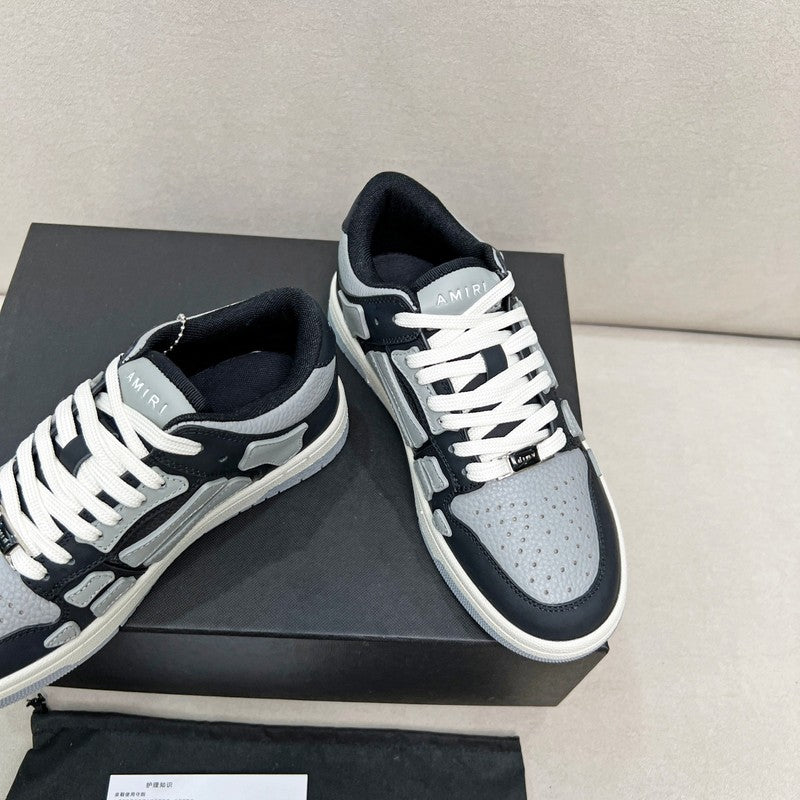 AMIRI Black & Gray Skeleton Low-Top Sneakers