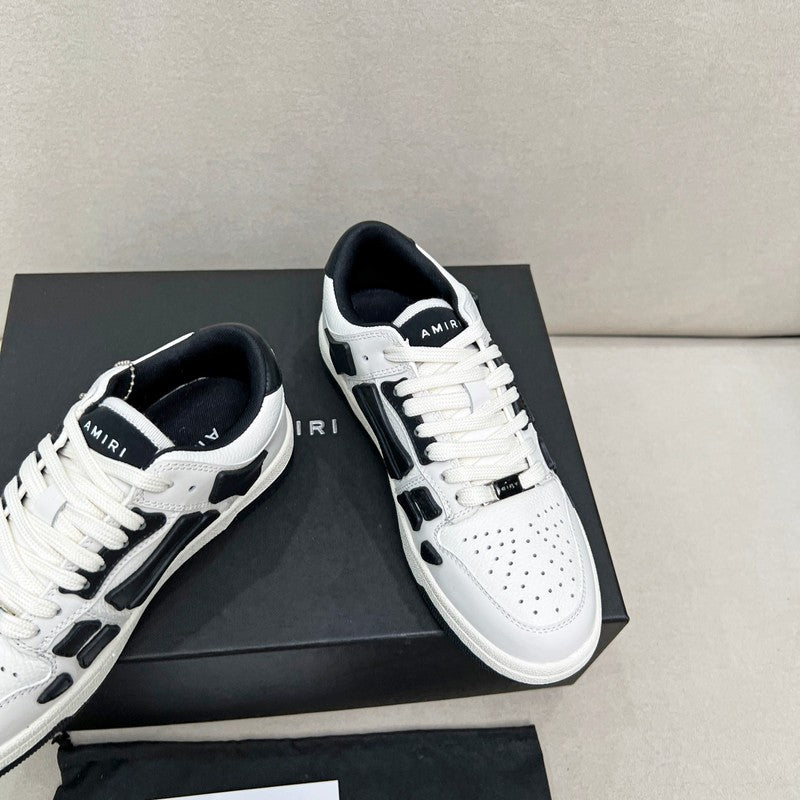AMIRI White & Black Skeleton Low-Top Sneakers