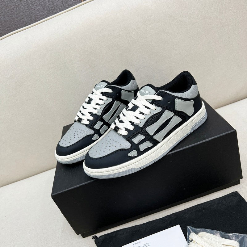 AMIRI Black & Gray Skeleton Low-Top Sneakers