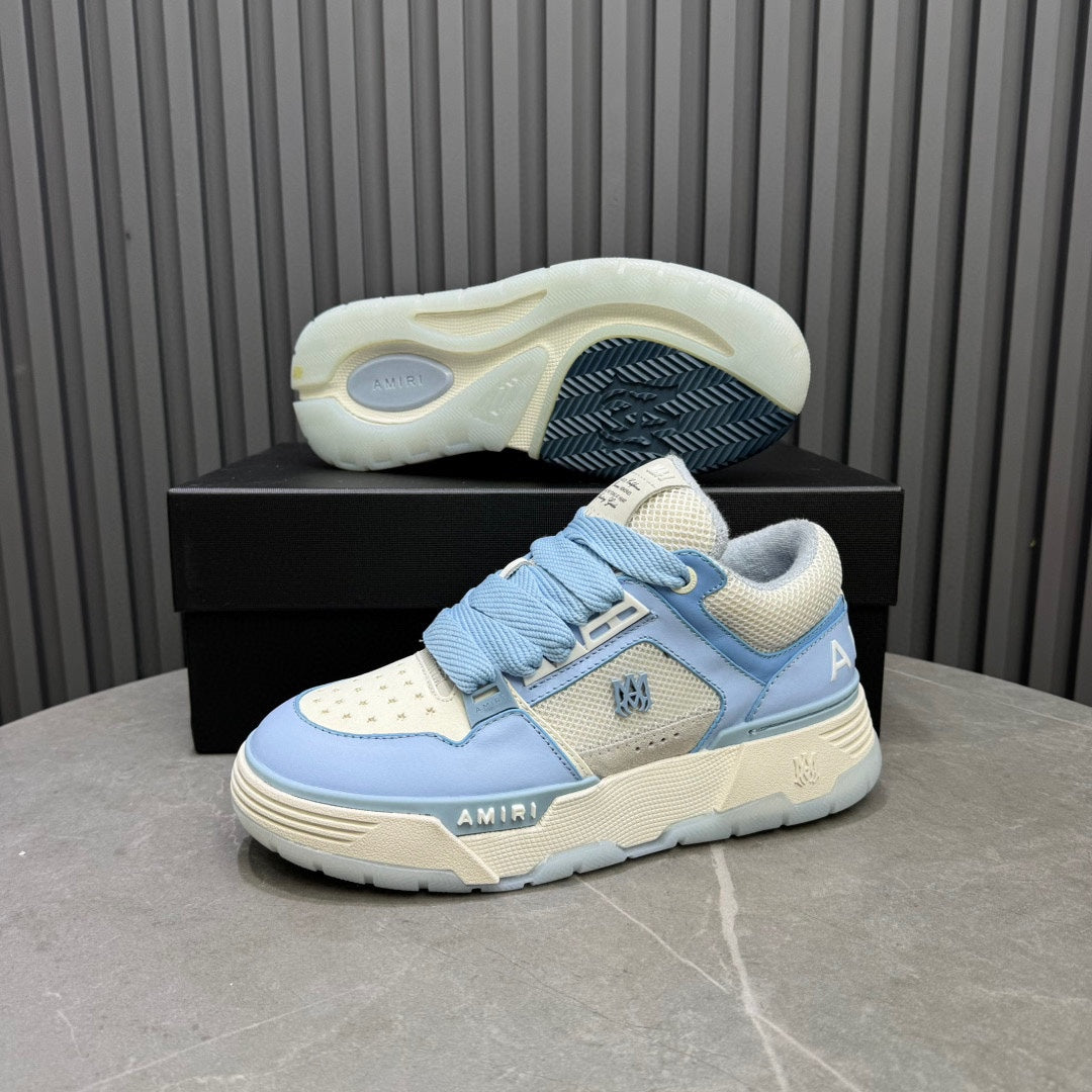 AMIRI Light Blue & Cream Chunky Low-Top Sneakers