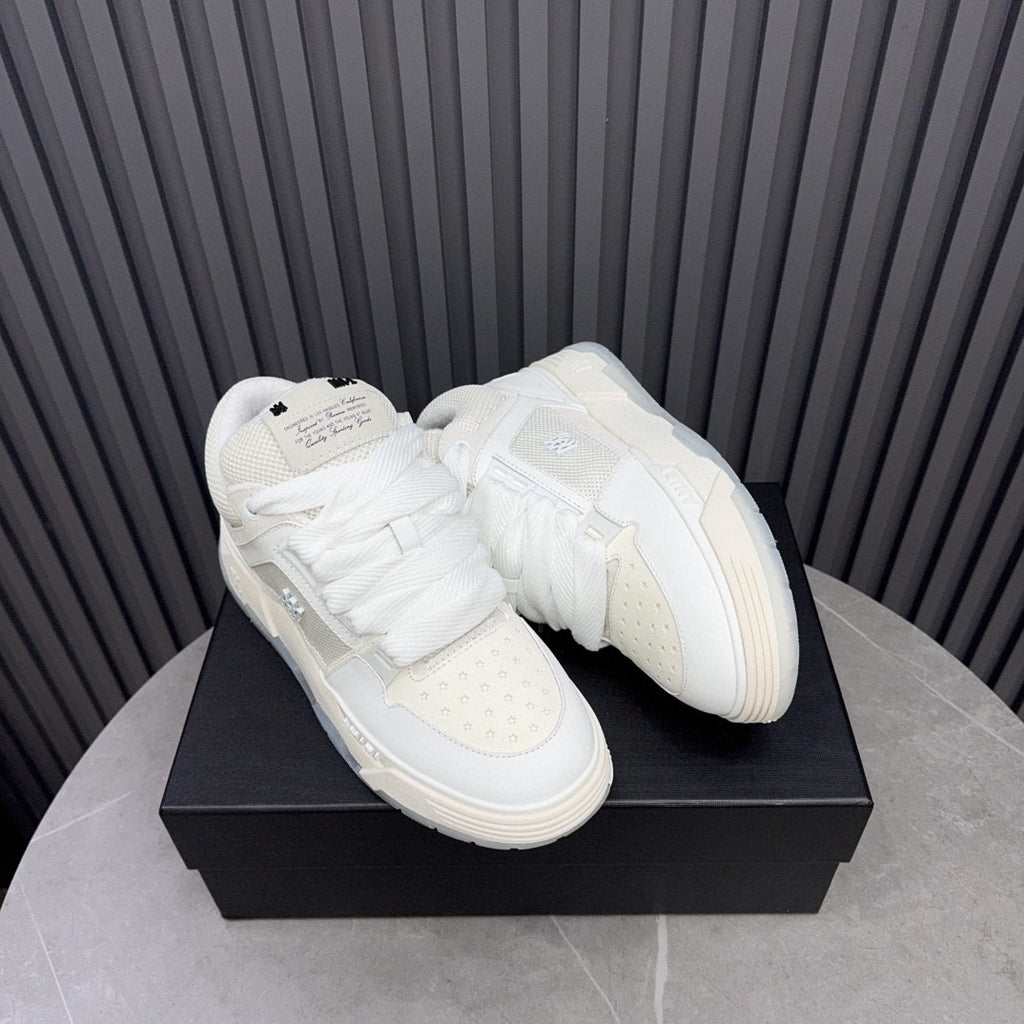 AMIRI White & Cream Chunky Low-Top Sneakers