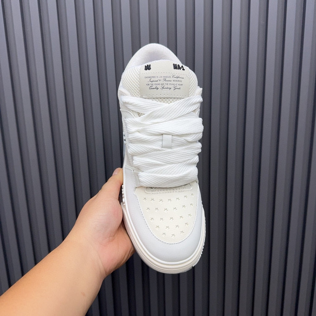 AMIRI White & Cream Chunky Low-Top Sneakers