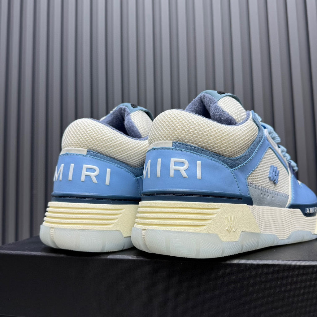 AMIRI Blue & Cream Chunky Low-Top Sneakers