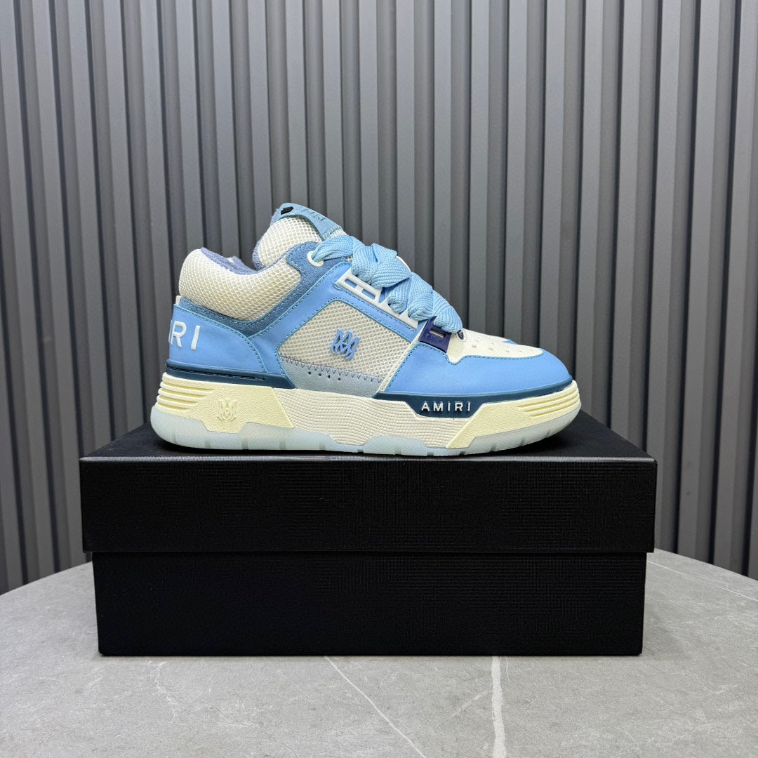 AMIRI Blue & Cream Chunky Low-Top Sneakers