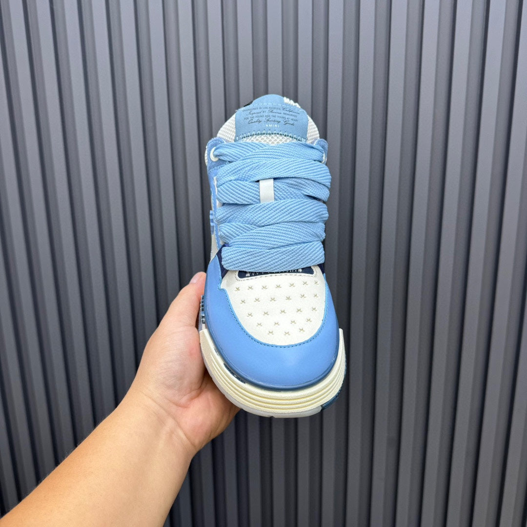 AMIRI Blue & Cream Chunky Low-Top Sneakers