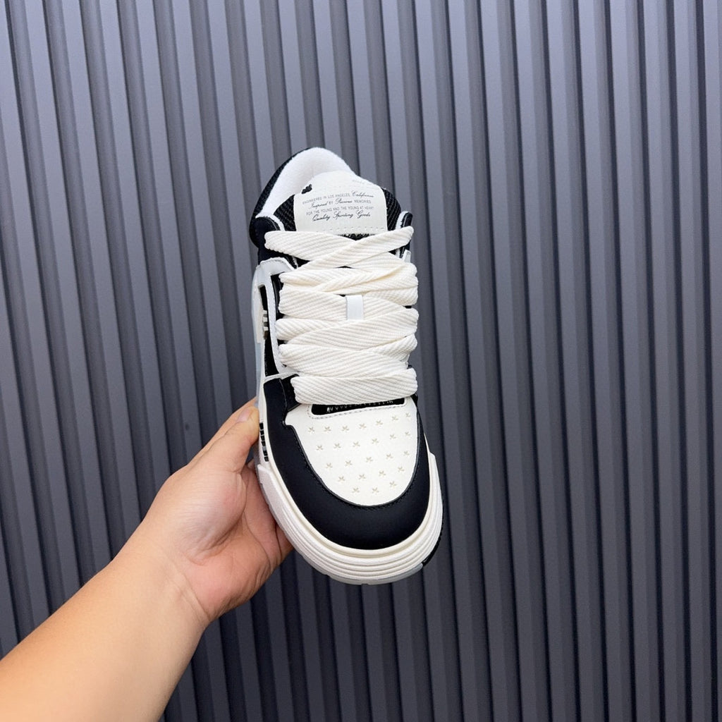 AMIRI Black & White Chunky Low-Top Sneakers