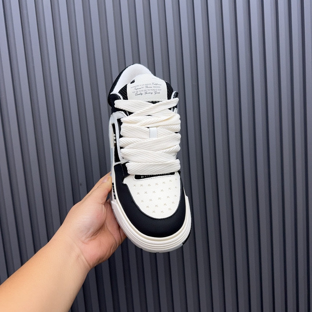 AMIRI Black & White Chunky Low-Top Sneakers