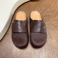 Amiri Brown Fuzzy-Toe Slip-On Mules