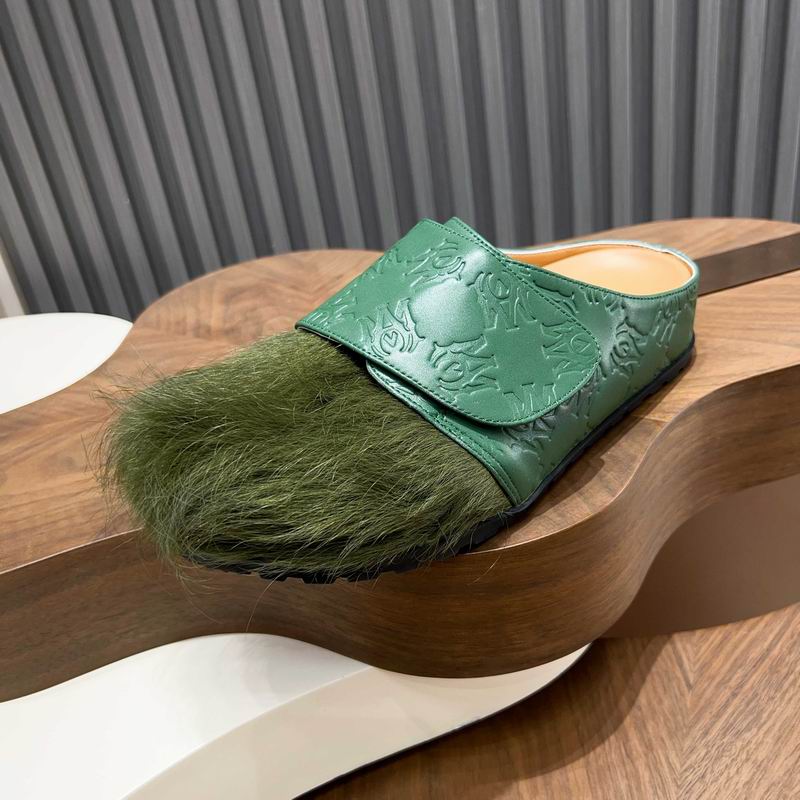 Amiri Green Fuzzy-Toe Slip-On Mules (Copy)