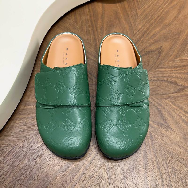 Amiri Green Embossed Slip-On Mules
