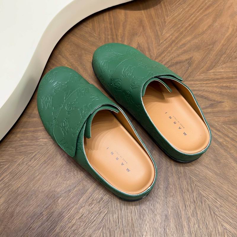 Amiri Green Embossed Slip-On Mules